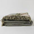 Enes 100% Cotton Throw | Olive/Clay - Coton Bath Mat