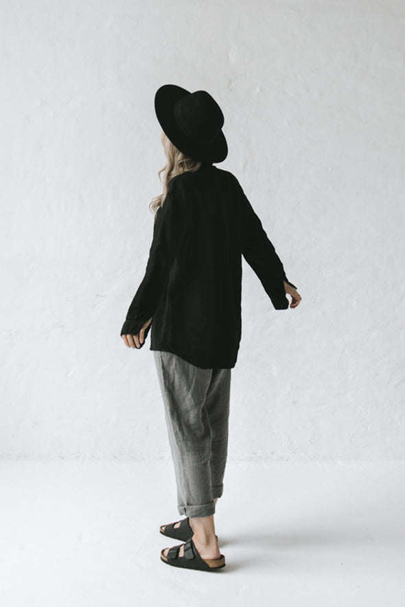 Linen Shirt - Black
