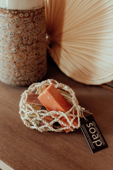 Hemp Bag Filled With Soap Pieces