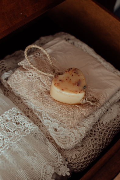 Rose Geranium Wax Heart on a Rope