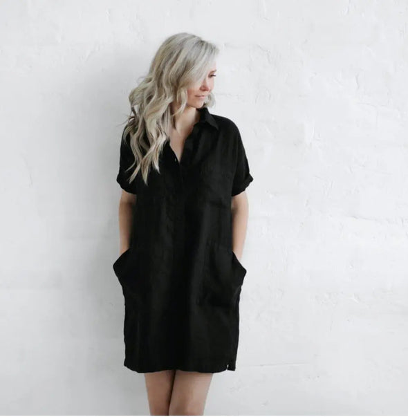 Linen Tunic - Black