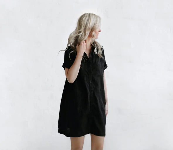 Linen Tunic - Black