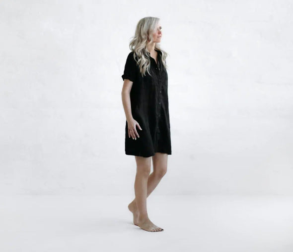 Linen Tunic - Black