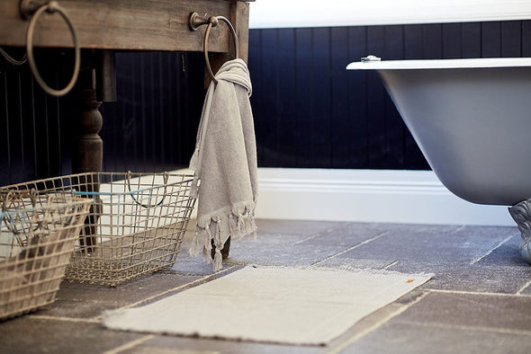 Vintage Wash 100% Cotton Bathroom Collection | Pale Grey | Face Washer