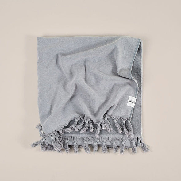 Vintage Wash 100% Cotton Bathroom Collection | Pale Grey | Towel