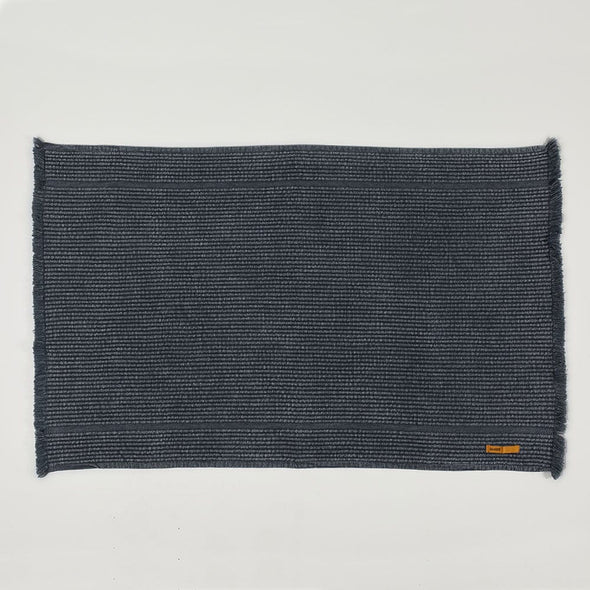 Vintage Wash 100% Cotton Bathroom Collection | Charcoal | Bath Mat