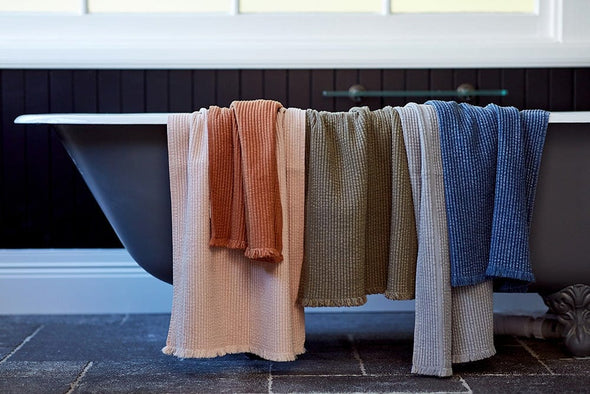Vintage Wash 100% Cotton Bathroom Collection | Olive | Towel