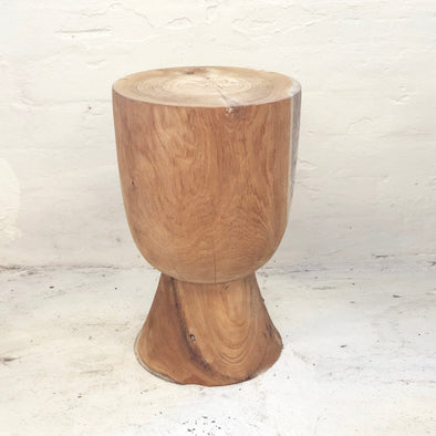 Ama Teak Stool Raw Finish