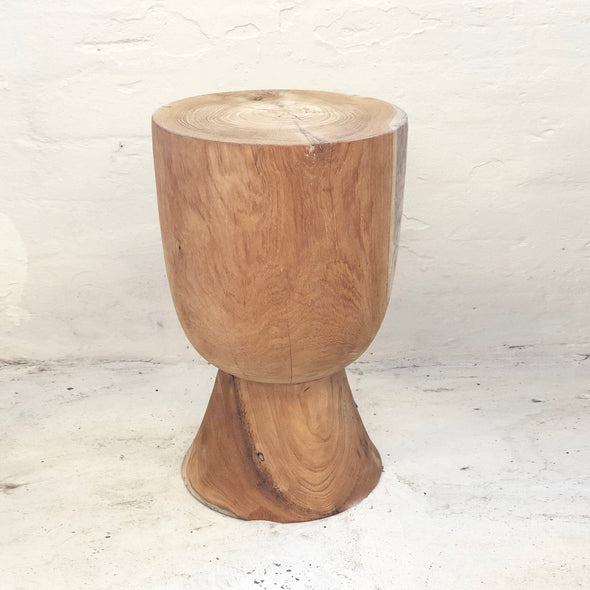 Ama Teak Stool Raw Finish