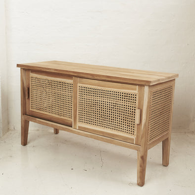 Circe Rattan Record Cabinet