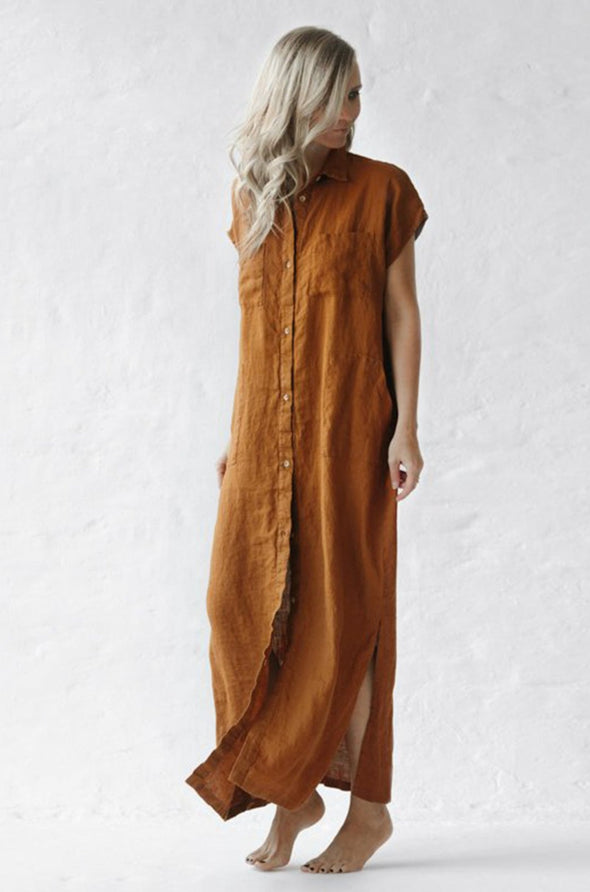 Sleeveless Maxi Tunic - Mustard