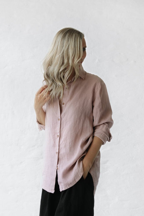 Linen Shirt - Dusty Pink