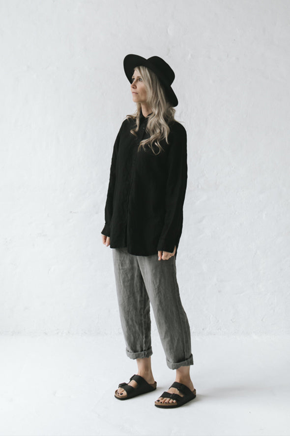 Linen Shirt - Black