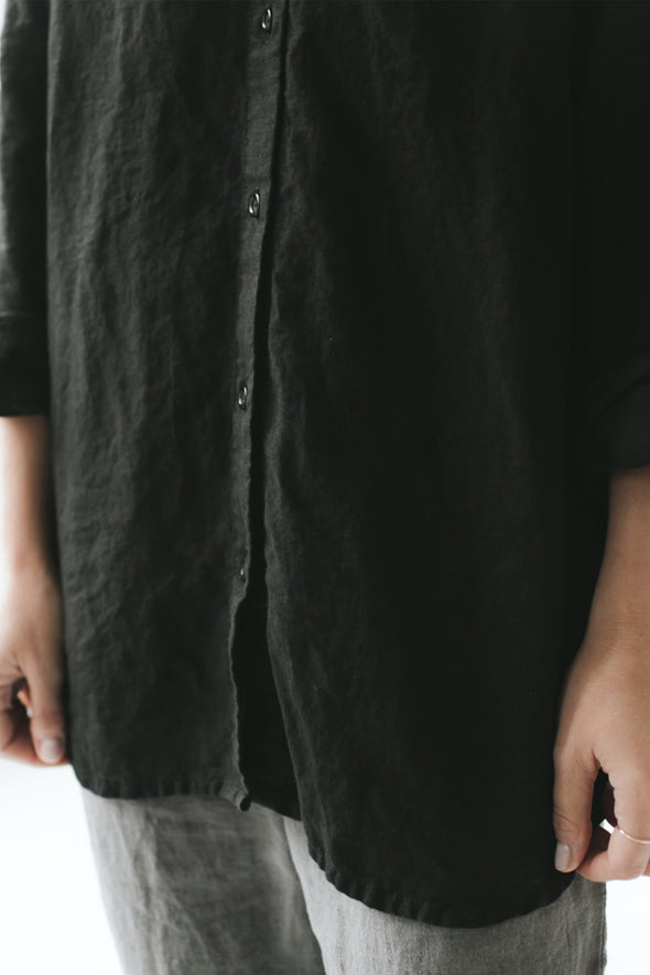 Linen Shirt - Black