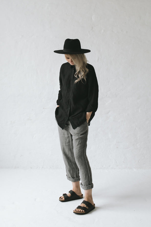 Linen Shirt - Black