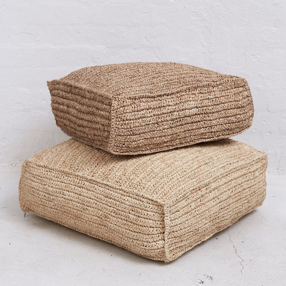 Square Seagrass Floor Cushion - Natural